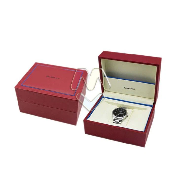 ግላዊነት የተቀረፀው ሳጥን የ LEACURE ቀይ የቆዳ ሰዓት ሳጥን